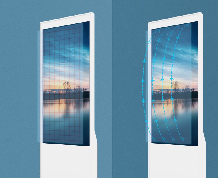 white advertising display screen white advertising display screen